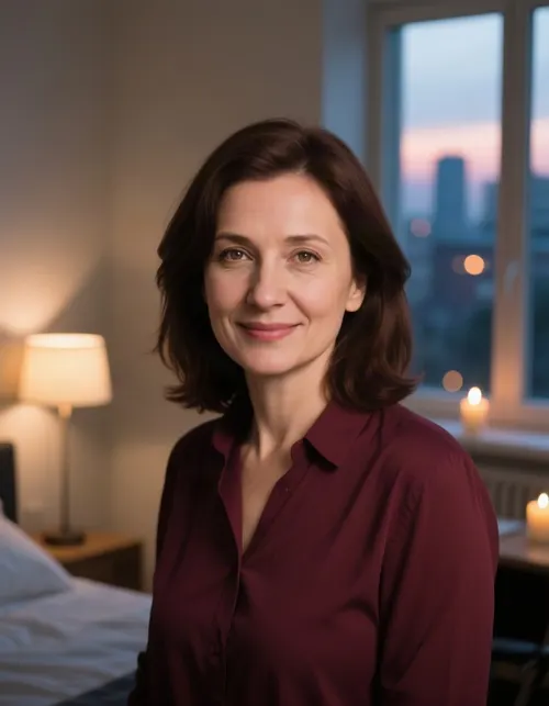 A woman in a smart-casual blouse smiles in a soft daylight headshot.
